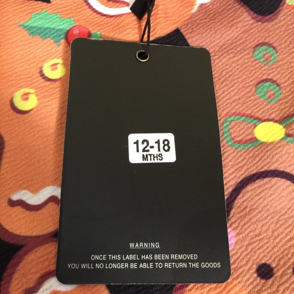 Misslook Infant Baby Girls Holiday Christmas Gingerbread Dress 12-18 Months - Picture 12 of 12